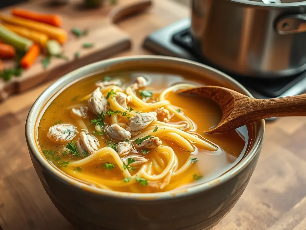 Ile kalorii ma rosół z makaronem?