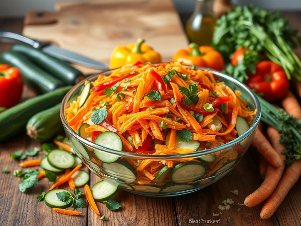 Sałatka z cukinii, papryki, marchewki i cebuli – nasz przepis!