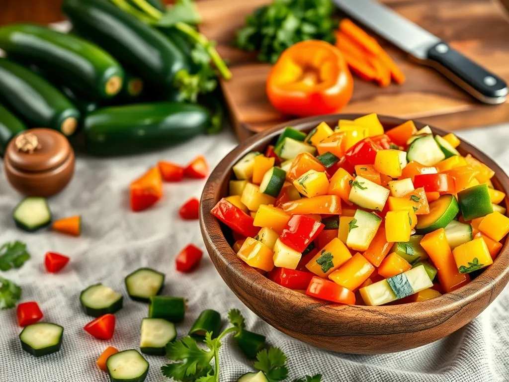 Szybki przepis na sałatkę z papryki, ogórków i marchewki!