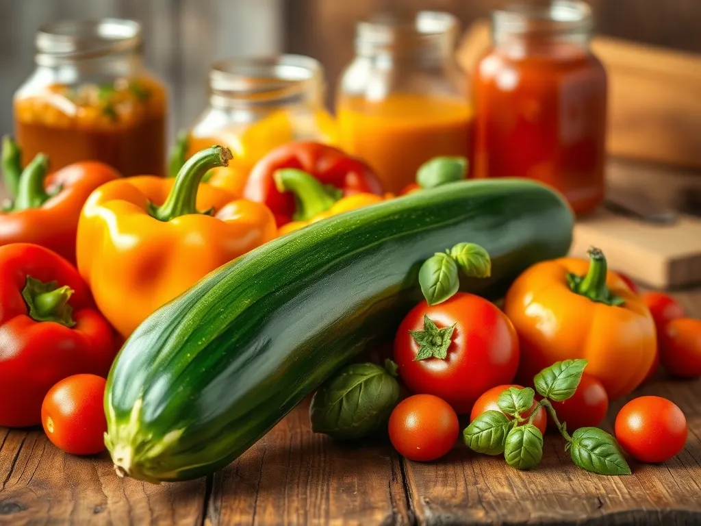Przepis na sos z cukinii papryki i pomidorów do słoików