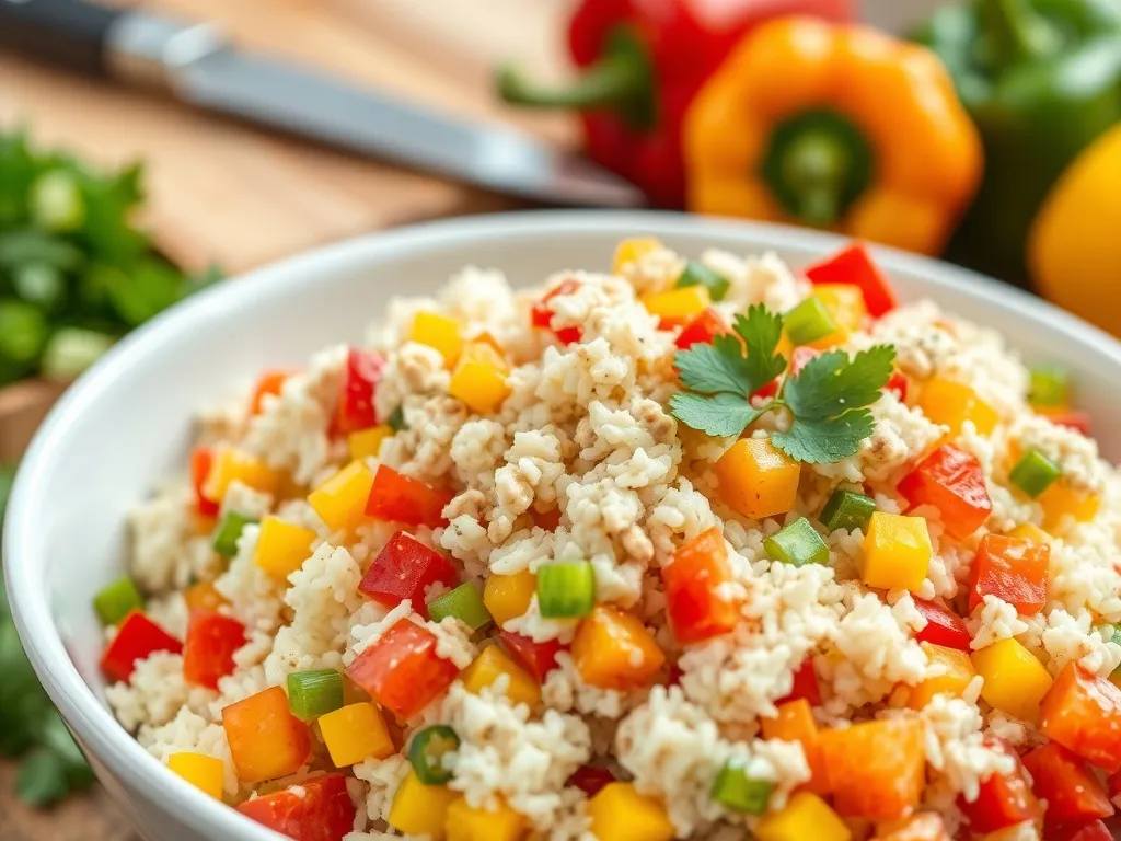 Jak zrobić sałatkę z tuńczykiem, ryżem i papryką?