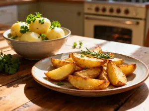 Zdrowa miska z grillowanym kurczakiem, komosą ryżową i warzywami na białym talerzu – lekka propozycja obiadowa do 400 kcal.